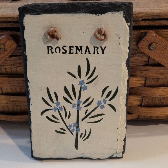 Rosemary Slate Wall Art with Blue and Green Design Cottage Garden - Picture 8 of 8